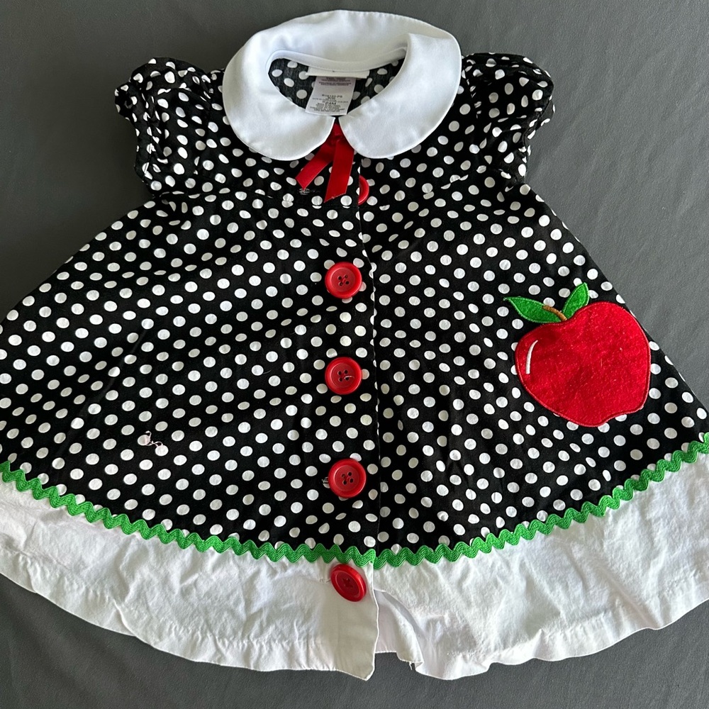 Bonnie Baby Polka Dot Apple Dress
